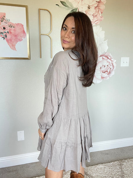 Dusky Sky Tiered Dress