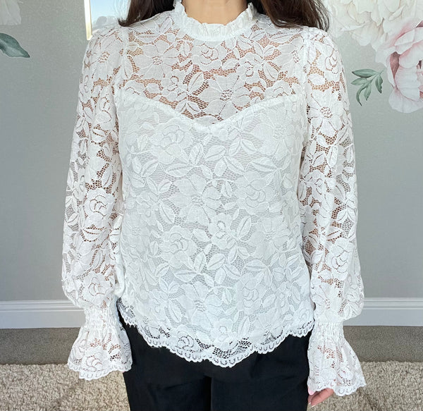 Cowgirl Lace Bell Sleeve Blouse