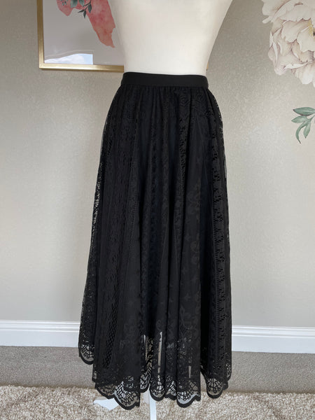 Vintage Vaquera Lace Maxi Skirt