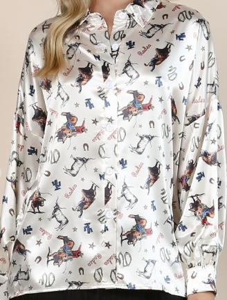 Rodeo Ready Satin Blouse
