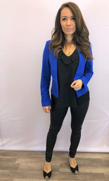 Classic Blue Cropped Jacket