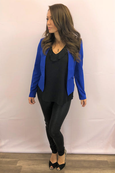 Classic Blue Cropped Jacket
