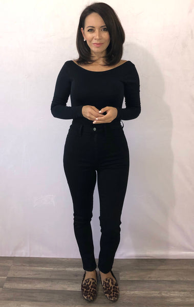 BTB Better Than Basic Black Bodysuit