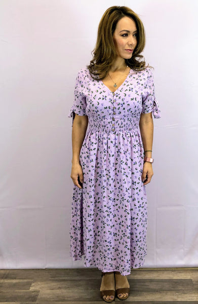 Sweetheart Floral Midi Dress