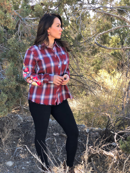 Red Rock Embroidered Flannel