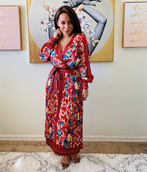 Jewel Pleated Maxi