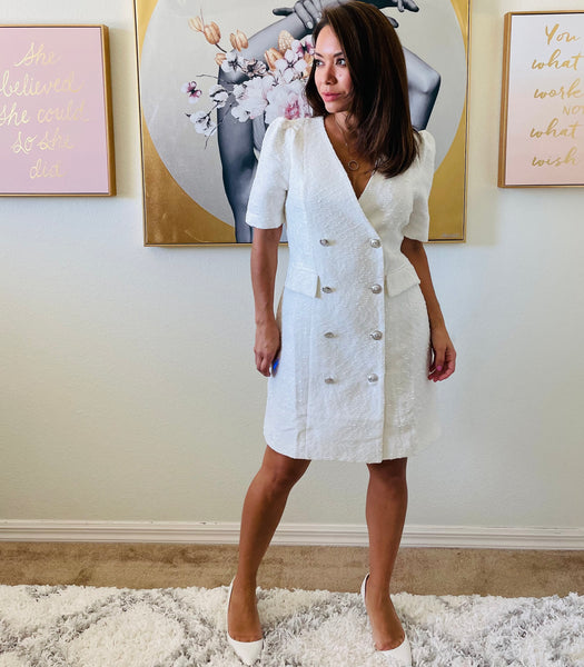 Iconic Ivory Boucle Dress