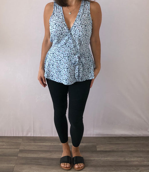 Periwinkle Wrap Tank