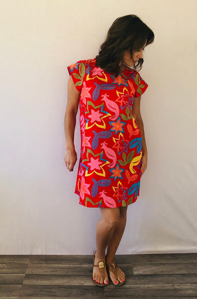 Birds of Paradise Summer Shift Dress