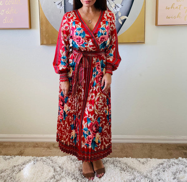 Jewel Pleated Maxi