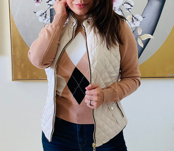 Cream Riding Vest