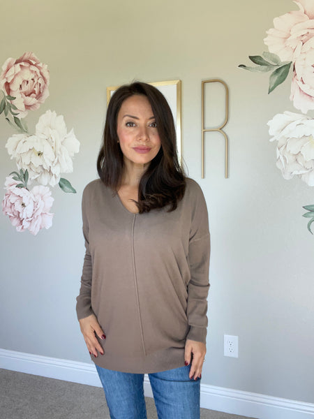 Soft Brushed Mocha Sweater