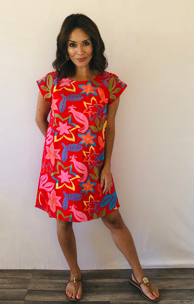 Birds of Paradise Summer Shift Dress