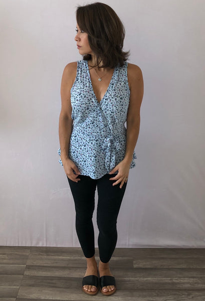 Periwinkle Wrap Tank