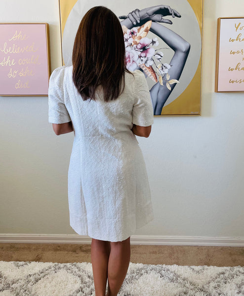 Iconic Ivory Boucle Dress