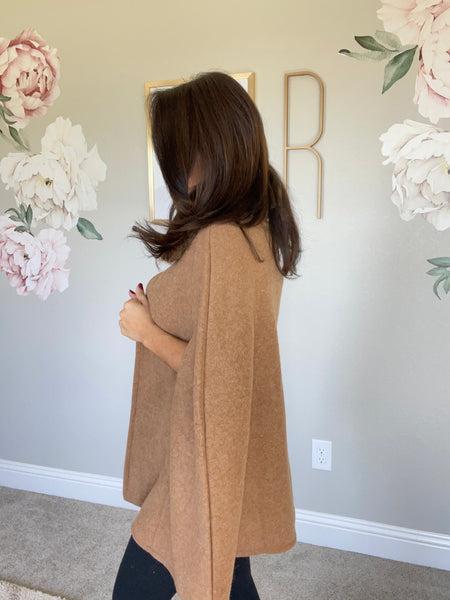 Faux Fur Camel Cape