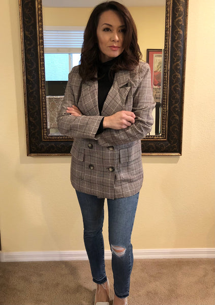 Plaid Pocket Blazer