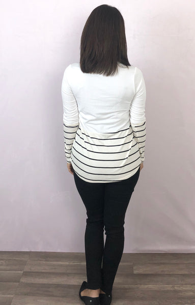Sequins and Stripes Long Sleeve Tee