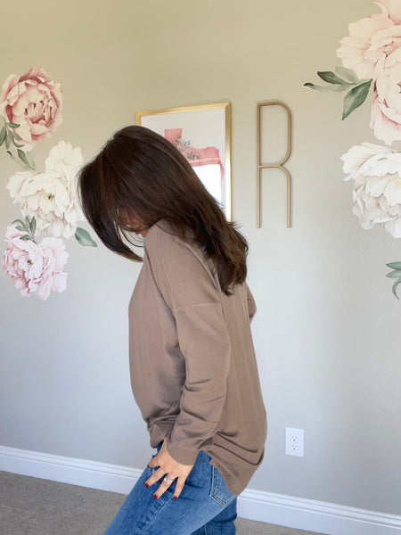 Soft Brushed Mocha Sweater