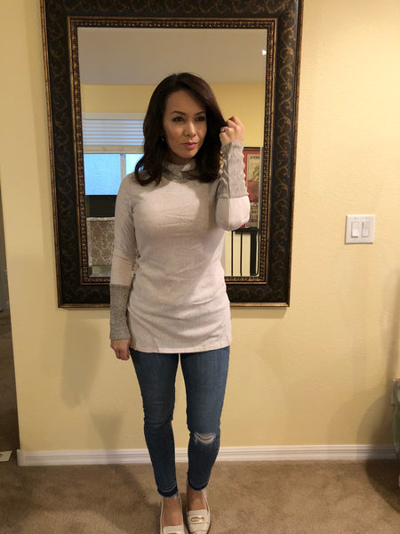 Soft Turtleneck Tunic in Mocha