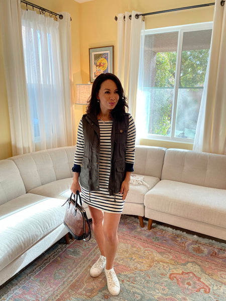 Nautical Stripe Knit Dress