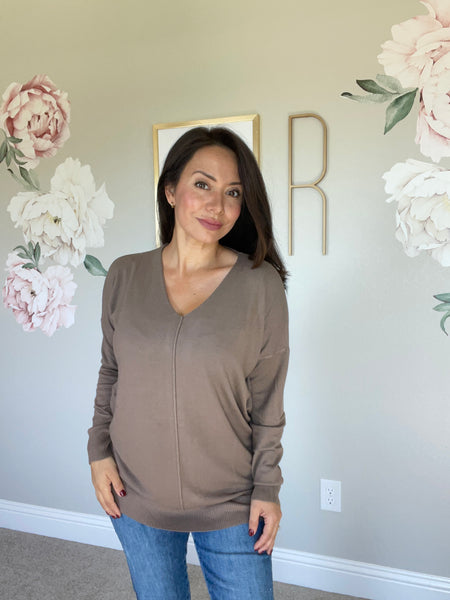 Soft Brushed Mocha Sweater