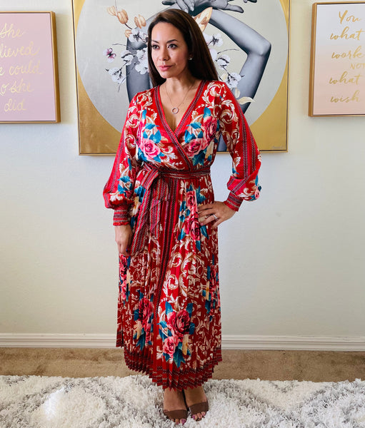 Jewel Pleated Maxi