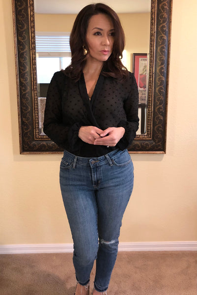 Sheer Swiss Dot Bodysuit