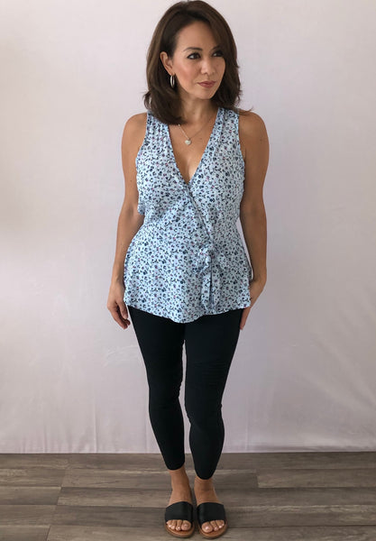 Periwinkle Wrap Tank