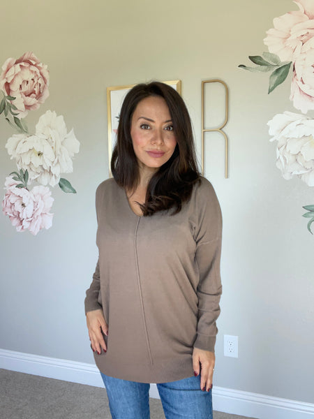 Soft Brushed Mocha Sweater