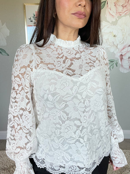 Cowgirl Lace Bell Sleeve Blouse