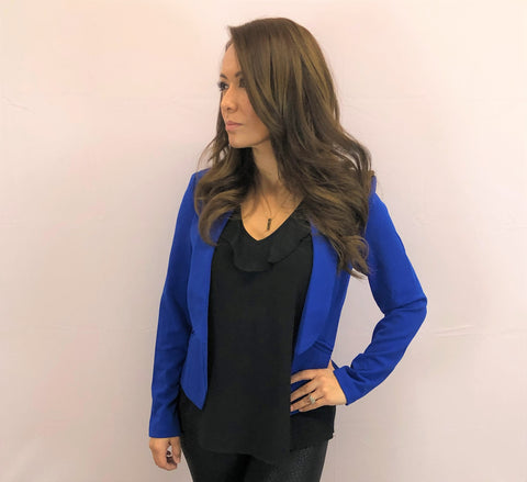 Classic Blue Cropped Jacket