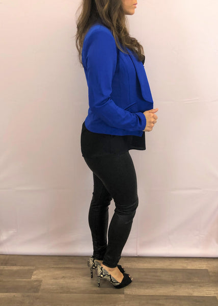 Classic Blue Cropped Jacket