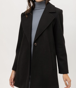 Preppy Peacoat in Black