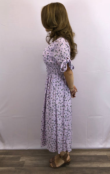 Sweetheart Floral Midi Dress