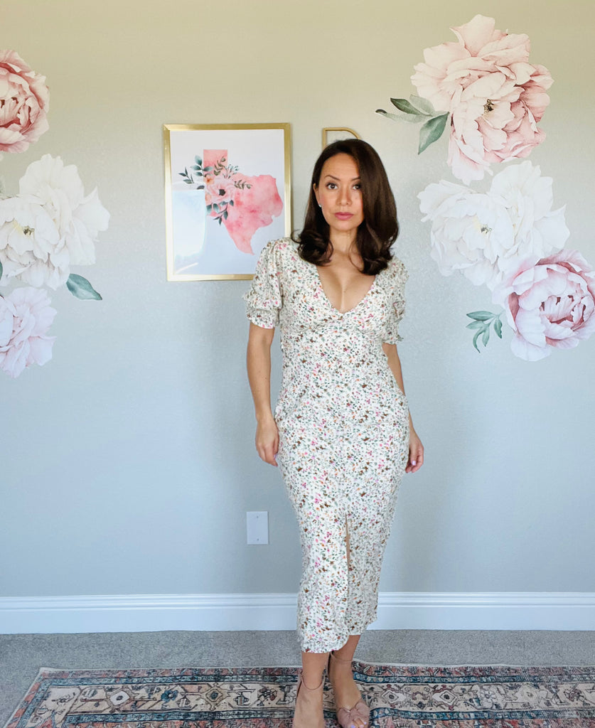 retro midi dress Ditsy Floral Vintage Midi Dress Small